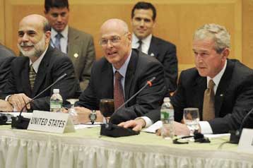 Το σχέδιο αγοράς τραπεζικών μετοχών, ύψους 250 δισ. δολαρίων, ανακοίνωσε ο Τζ.Μπους