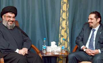 Πρώτη συνάντηση Νασράλα-Χαρίρι στο Λίβανο μετά τον πόλεμο του 2006