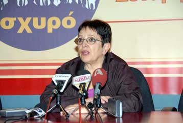 Να ασκηθούν πιέσεις στην Τουρκία για λύση του Κυπριακού, ζητά η Αλέκα Παπαρήγα