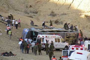 Δεκάδες τουρίστες σκοτώθηκαν στο Ισραήλ από πτώση λεωφορείου σε φαράγγι