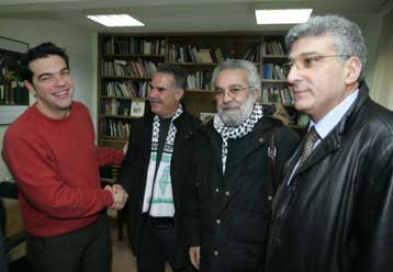 Με το συντονιστικό των παλαιστινιακών οργανώσεων στην Ελλάδα συναντήθηκε ο Αλ.Τσίπρας