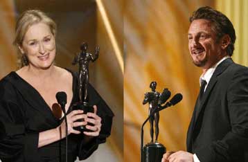 Σε Μέριλ Στριπ και Σον Πεν τα βραβεία του Σωματείου Αμερικανών Ηθοποιών