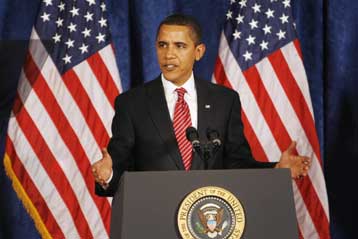 Τόνωση ηθικού του Ομπάμα στους Δημοκρατικούς για την ψήφιση του οικονομικού πακέτου