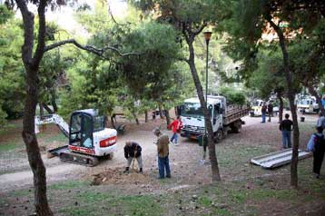 Σταματά η ανάπλαση του άλσους της πρώην Σχολής Ευελπίδων