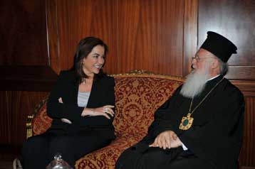 Με αναφορές στην ευρωπαϊκή πορεία της Τουρκίας η συνάντηση Βαρθολομαίου-Μπακογιάννη