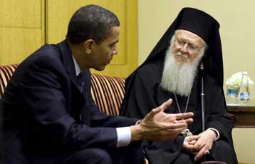 Στη δημοσιότητα η φωτογραφία της συνάντησης Βαρθολομαίου-Ομπάμα