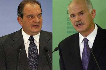 Σκληρό μπρα-ντε-φερ Καραμανλή – Παναδρέου εν όψει ευρωεκλογών