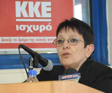 Προβοκάτσια κατά του ΚΚΕ πριν από τις ευρωεκλογές κατήγγειλε η Αλ.Παπαρήγα