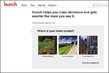 Ο δικτυακός τόπος Hunch μαθαίνει να συμβουλεύει για τη λήψη αποφάσεων