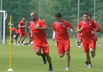Χωρίς Γκαλέτι και Στολτίδη η προπόνηση του Ολυμπιακού