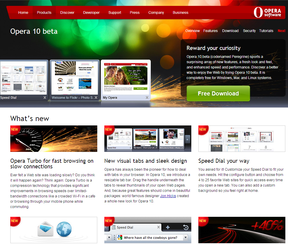 Διαθέσιμη η δοκιμαστική έκδοση του Opera 10