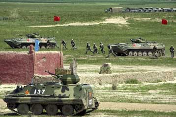 Σινο-ρωσικά στρατιωτικά γυμνάσια κατά της τρομοκρατίας