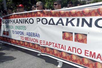 Συνεχίζουν τις κινητοποιήσεις τους οι ροδακινοπαραγωγοί της Πέλλας