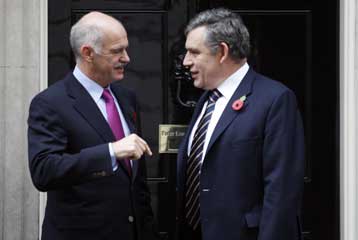 Συνάντηση με τον Γκ.Μπράουν στο Λονδίνο είχε ο Γιώργος Παπανδρέου