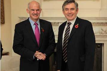 Ραντεβού για νέα συνάντηση έδωσαν Γ.Παπανδρέου και Γκ.Μπράουν