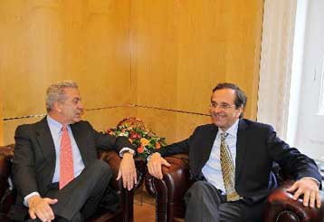 Συνάντηση Δ.Αβραμόπουλου με τον Αντώνη Σαμαρά