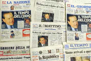 Πολιτική ηρεμία ζητά ο πρόεδρος της Ιταλίας μετά την επίθεση κατά Μπερλουσκόνι