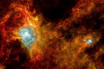 Το τηλεσκόπιο Herschel κοιτά τη σκοτεινή καρδιά του Αετού