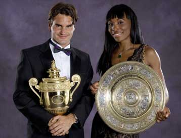 Βραβεύσεις για Φέντερερ και Γουίλιαμς ως Παγκόσμιοι πρωταθλητές του τένις