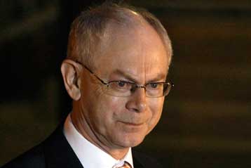 Συνάντηση του νέου προέδρου της ΕΕ Χέρμαν βαν Ρομπάι με τον Γ.Παπανδρέου