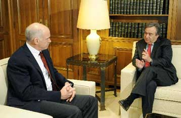 Τη στήριξη του ΟΗΕ στην Ελλάδα για το θέμα των προσφύγων εξέφρασε ο Αντ.Γκουτιέρες