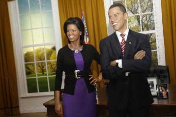 Η Μισέλ «συνάντησε» τον Μπαράκ Ομπάμα στη Μαντάμ Τισό στο Λονδίνο