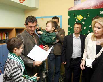 Επίσκεψη της ομάδας του Παναθηναϊκού στο ίδρυμα Ελπίδα