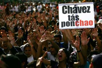 Συλλαλητήριο στη Βενεζουέλα κατά της παραβίασης της ελευθερίας της έκφρασης