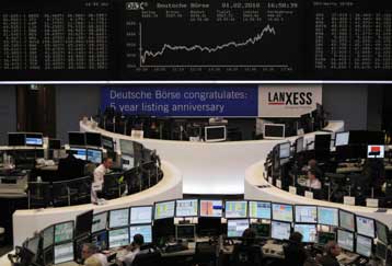 Ανοδος στην Γουόλ Στριτ και τα ευρωπαίκά χρηματιστήρια τη Δευτέρα