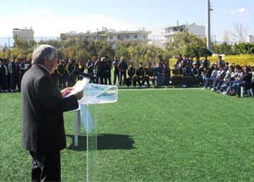 Ο Παπουτσάκης προανήγγειλε την ανέγερση νέου γηπέδου για τον Εργοτέλη