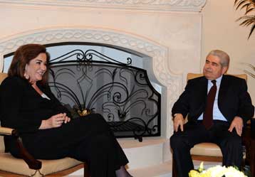 Συνάντηση της Ντόρας Μπακογιάννη με τον Δημήτρη Χριστόφια