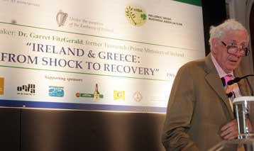 Για την ιρλανδική εμπειρία της κρίσης μίλησε ο πρώην πρωθυπουργός Γκ.Φίτζερλαντ