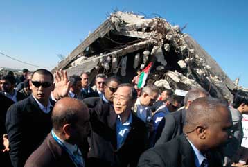 «Είμαστε στο πλευρό σας» λέει ο Μπαν Γκι-μουν από τη Λωρίδα της Γάζας