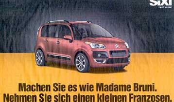 «Κάν το όπως η Μπρούνι» λέει γερμανική εταιρεία ενοικίασης αυτοκινήτων