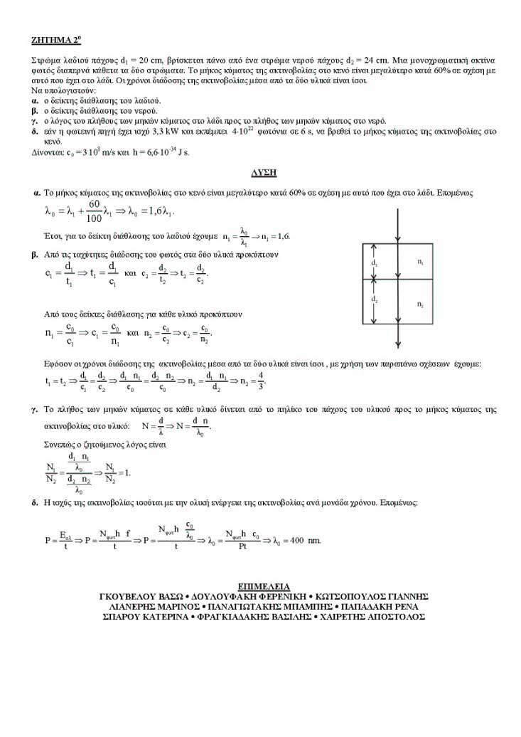 Γ Λυκείου – 01/12/2004 – Φυσική Γενικής Παιδείας