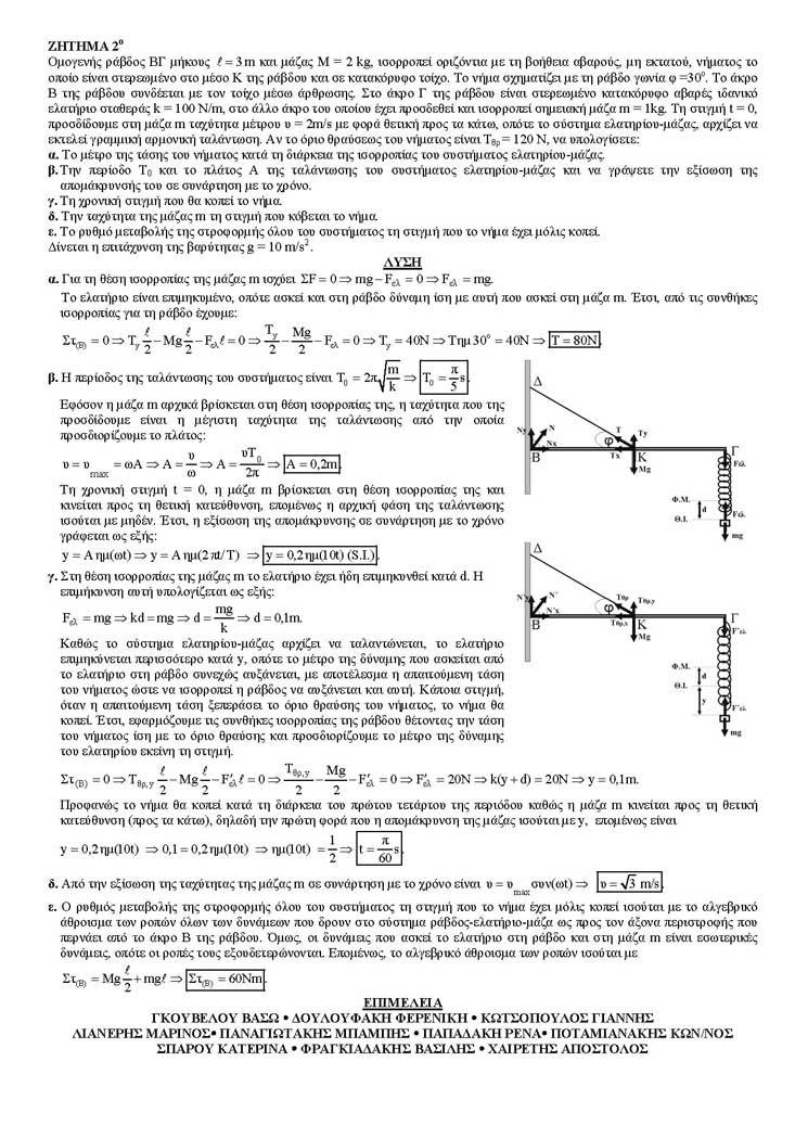 Γ Λυκείου – 09/05/2005 – Φυσική Θετικής & Τεχνολογικής Κατεύθυνσης