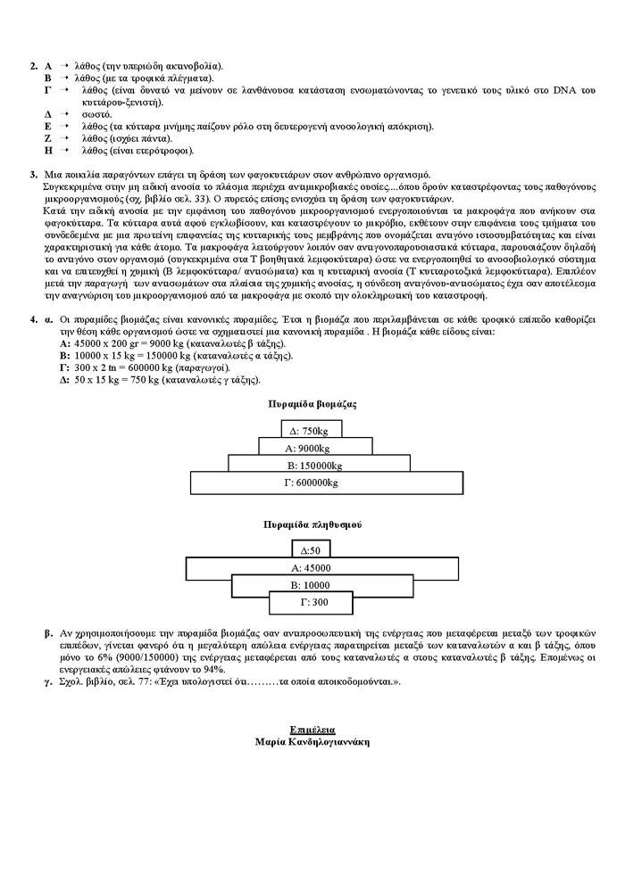 Γ Λυκείου – 30/03/2006 – Βιολογία Γενικής Παιδείας