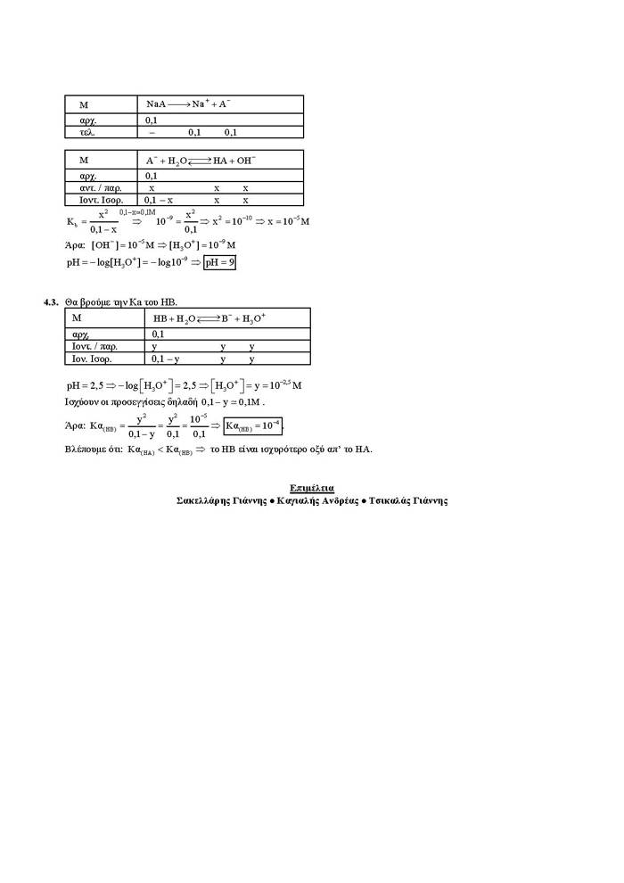 Εξετάσεις 2006 – Γ Λυκείου – Σάββατο 03/06/2006 – Χημεία Θετικής Κατεύθυνσης