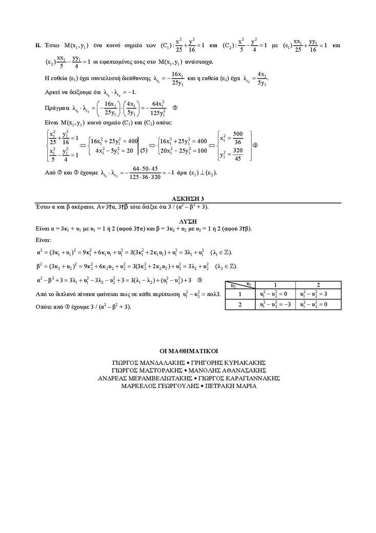 Β Λυκείου – 26/04/2004 – Μαθηματικά Θετικής & Τεχνολογικής Κατεύθυνσης