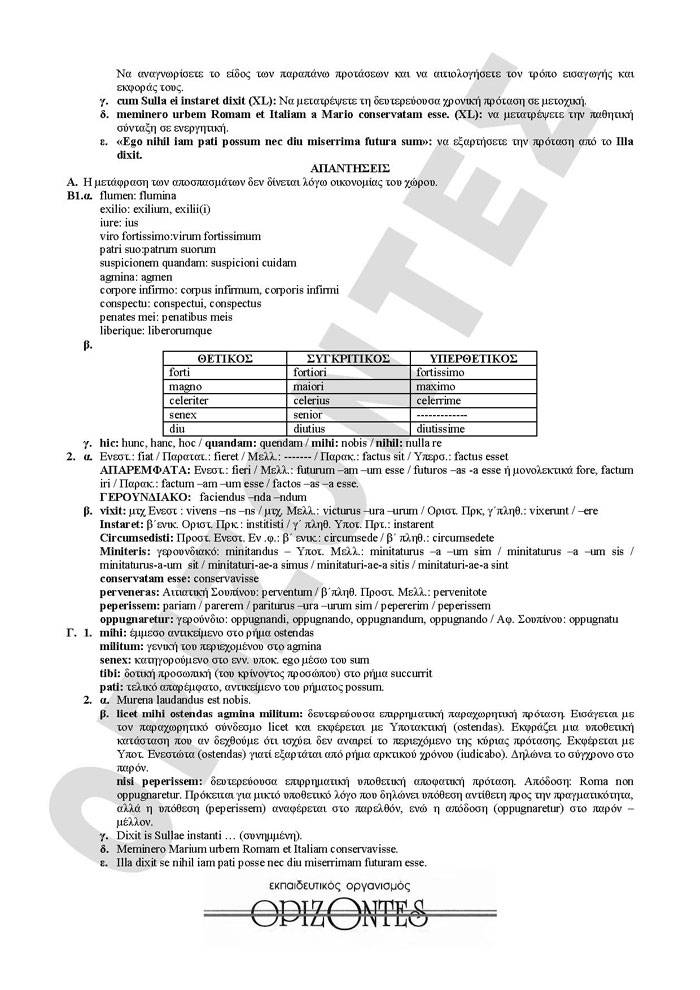 Γ Λυκείου -12/02/2008 – Λατινικά  Θεωρητικής Κατεύθυνσης