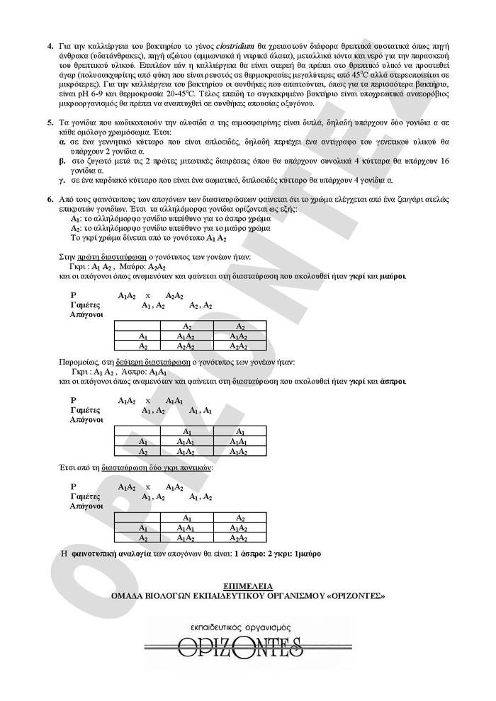 Γ Λυκείου – 24/03/2008 – Βιολογία Θετικής Κατεύθυνσης