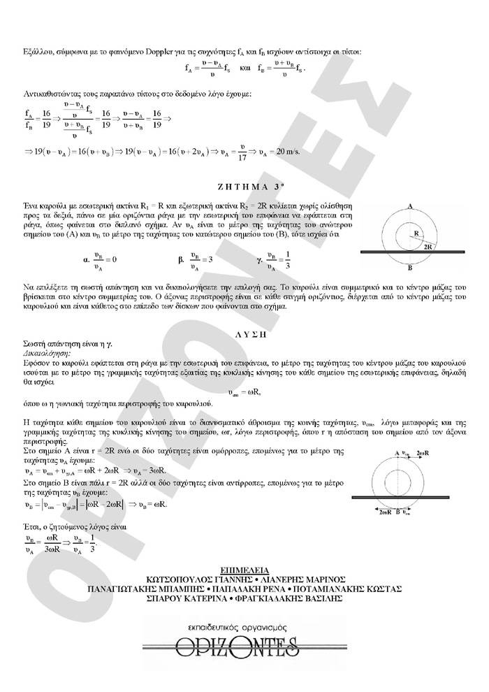 Γ Λυκείου – 14/04/2008 – Φυσική Θετικής &  Τεχνολογικής Κατεύθυνσης