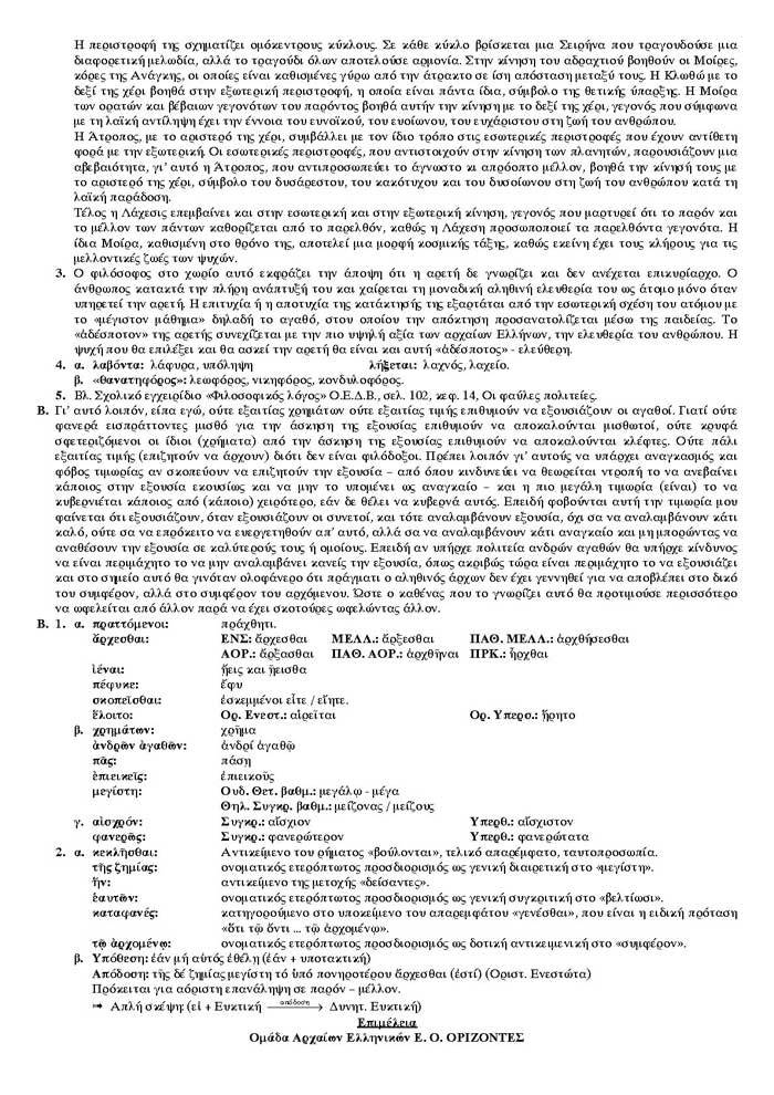 Γ Λυκείου- 27/02/2009- Αρχαία Ελληνικά Θεωρητικής Κατεύθυνσης