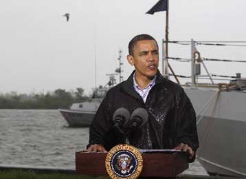 Η ΒΡ ευθύνεται και πρέπει να πληρώσει, λέει για τη διαρροή πετρελαίου ο Μπ.Ομπάμα