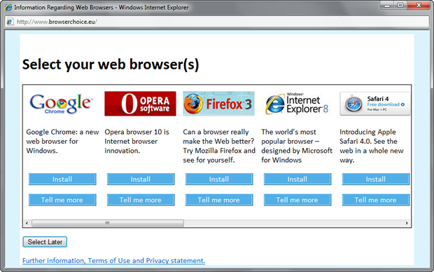 Ανοδος στους εναλλακτικούς browser