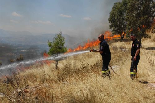 Πυρκαγιά σε χορτολιβαδική έκταση στην Κέα