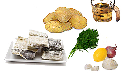 Μπακαλάρος (μπακαλιάρος) μπιάνκο