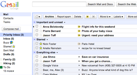 «Γραμματοκιβώτιο προτεραιότητας» βάζει τάξη στα εισερχόμενα του Gmail