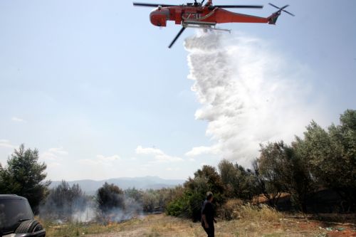 Υπό μερικό έλεγχο η πυρκαγιά στη λεωφ. Μαραθώνος, στο Πικέρμι