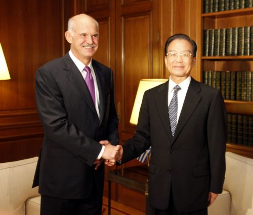 Πακέτο συμφωνιών σε κρίσιμους τομείς υπέγραψαν Παπανδρέου-Γουέν Τζιαμπάο